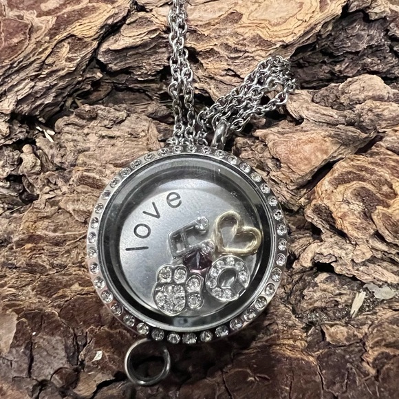 Authentic South Hill Floating locket Necklace Floating Charms Love Dog Music C - Picture 6 of 10